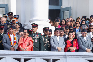 राष्ट्रपति  र प्रधानमन्त्रीद्वारा इन्द्रजात्रा अवलोकन