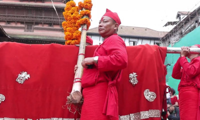 गोरखाबाट पठाइएको फूलपाती हनुमानढोकामा