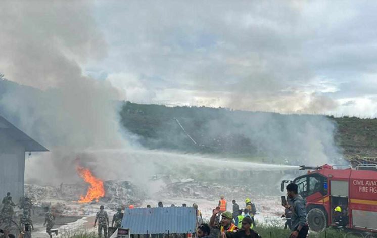 त्रिभुवन अन्तर्राष्ट्रिय विमानस्थलमा सौर्य एयरको जहाज दुर्घटना